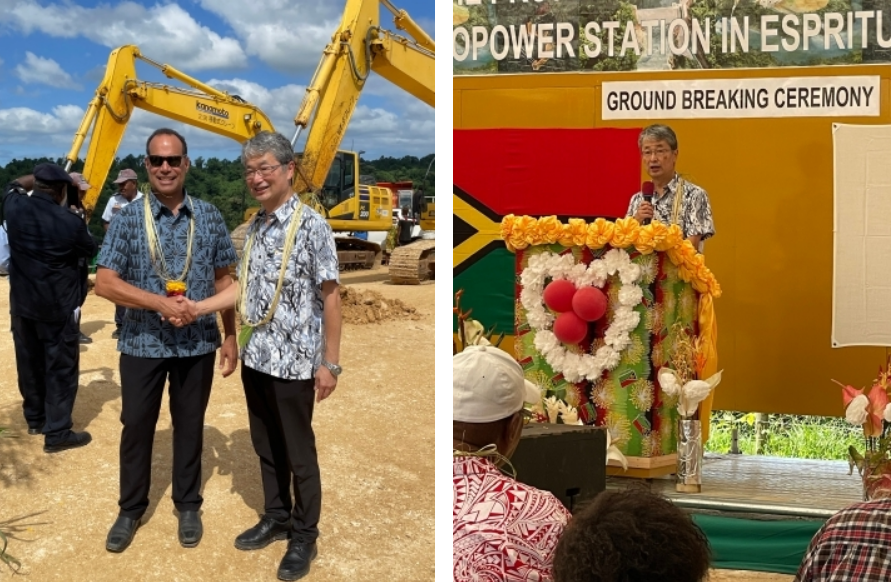 Groundbreaking ceremony for the Hydropower Station Construction Project in Espiritu Santo island
